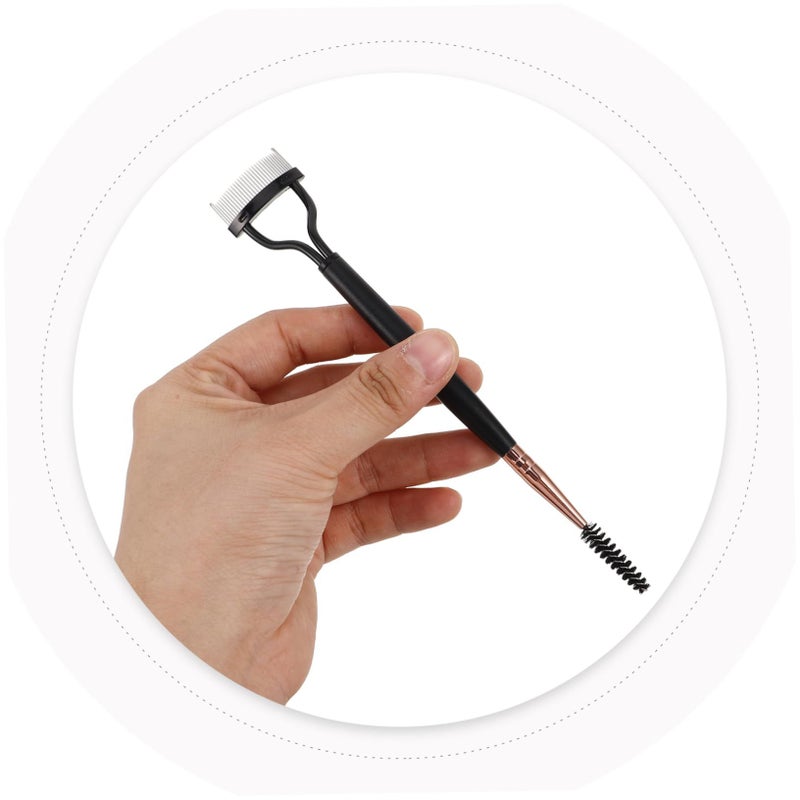 Eyelash Comb Separator Tool Needles Ergonomic Arc Design Precise Eyelash Eyebrow Grooming Portable Makeup Brush False Lashes Mascara Application - Image 4