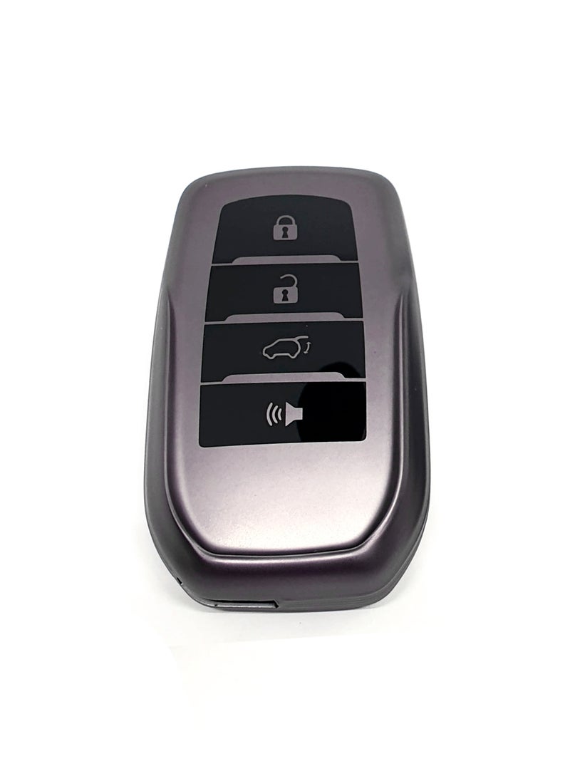 Service Zone Metallic Silver Black(Titanium Color) Key Fob Cover for Toyota 2019+ Land Cruiser 2021+ Venza RAV4 4Runner Corolla Se Grand Highlander Tundra Crown 2022+ Tacoma Trailhunter TRD Corolla Camry XSE  - Image 1