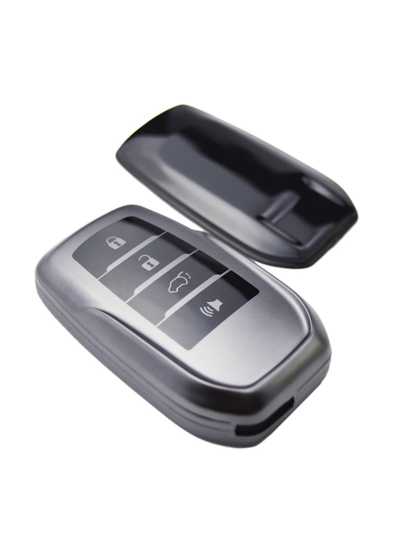 Service Zone Metallic Silver Black(Titanium Color) Key Fob Cover for Toyota 2019+ Land Cruiser 2021+ Venza RAV4 4Runner Corolla Se Grand Highlander Tundra Crown 2022+ Tacoma Trailhunter TRD Corolla Camry XSE  - Image 2
