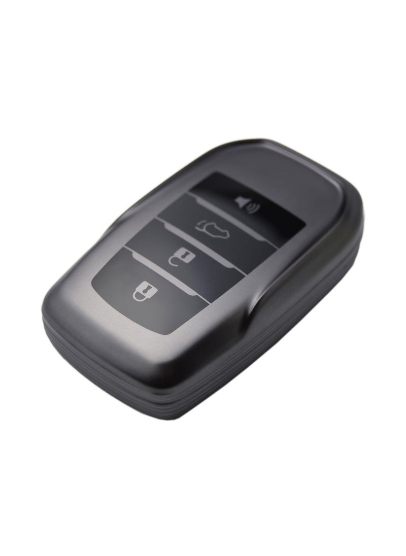 Service Zone Metallic Silver Black(Titanium Color) Key Fob Cover for Toyota 2019+ Land Cruiser 2021+ Venza RAV4 4Runner Corolla Se Grand Highlander Tundra Crown 2022+ Tacoma Trailhunter TRD Corolla Camry XSE  - Image 4