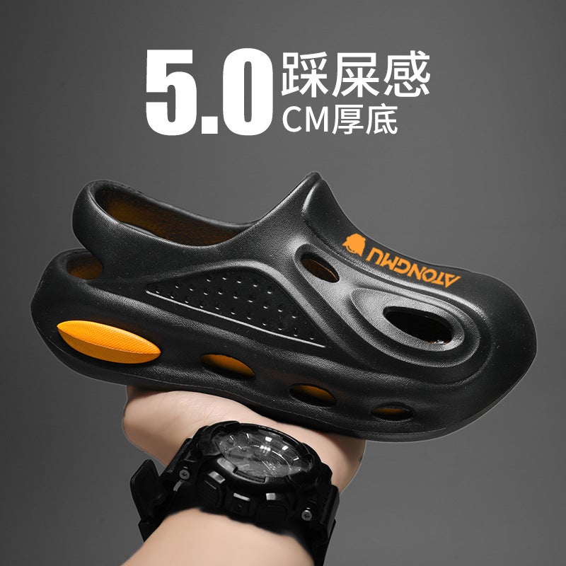 Hole Sandals Children'S Beach Shoes Adult Leisure Commuter Travel Sandals A Generation Of Hair - Image 5