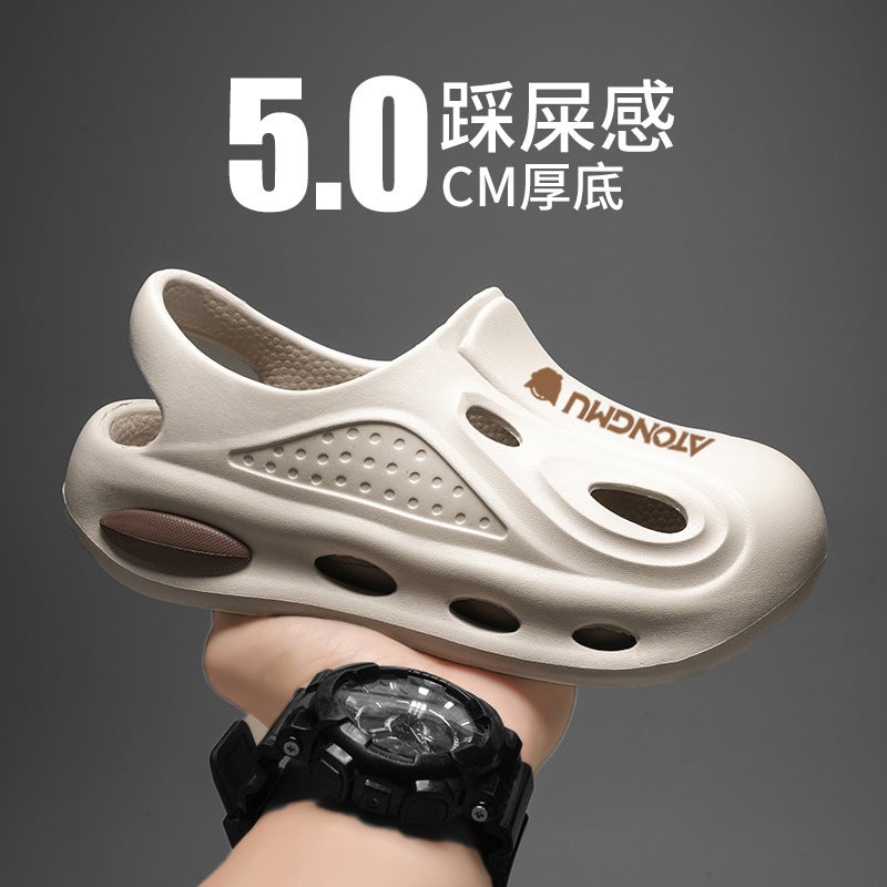 Hole Sandals Children'S Beach Shoes Adult Leisure Commuter Travel Sandals A Generation Of Hair - Image 4
