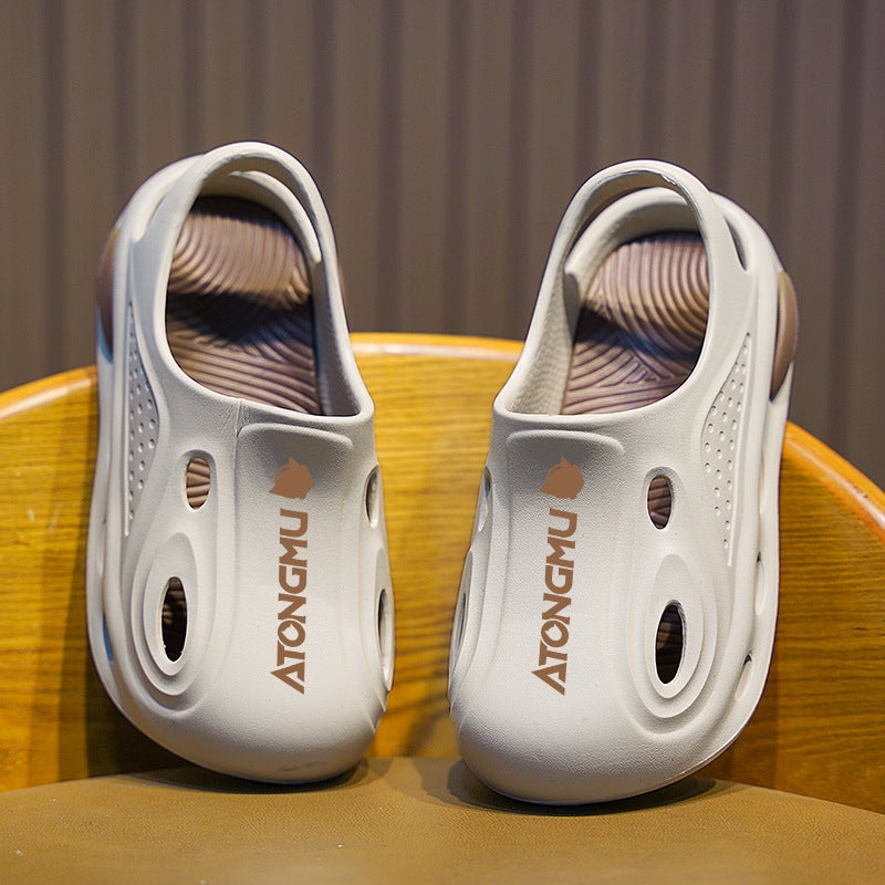 Hole Sandals Children'S Beach Shoes Adult Leisure Commuter Travel Sandals A Generation Of Hair - Image 1