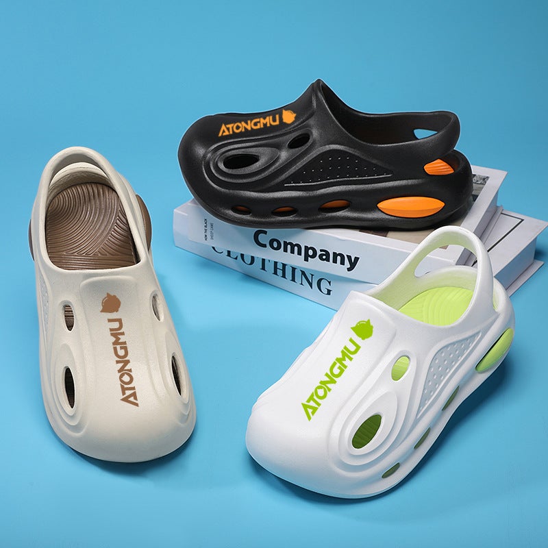 Hole Sandals Children'S Beach Shoes Adult Leisure Commuter Travel Sandals A Generation Of Hair - Image 3