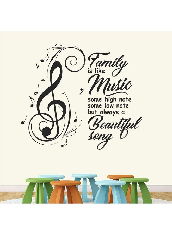 StickMe 'Family is Like Music - Inspirational - Motivational - Quotes - Wall Sticker ' -SM637 (Multi Colour, Vinyl - 70cm X 60 cm) - Image 2
