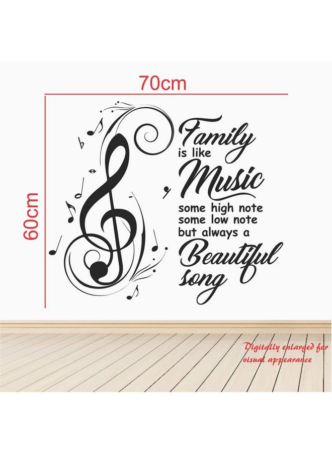 StickMe 'Family is Like Music - Inspirational - Motivational - Quotes - Wall Sticker ' -SM637 (Multi Colour, Vinyl - 70cm X 60 cm) - Image 3