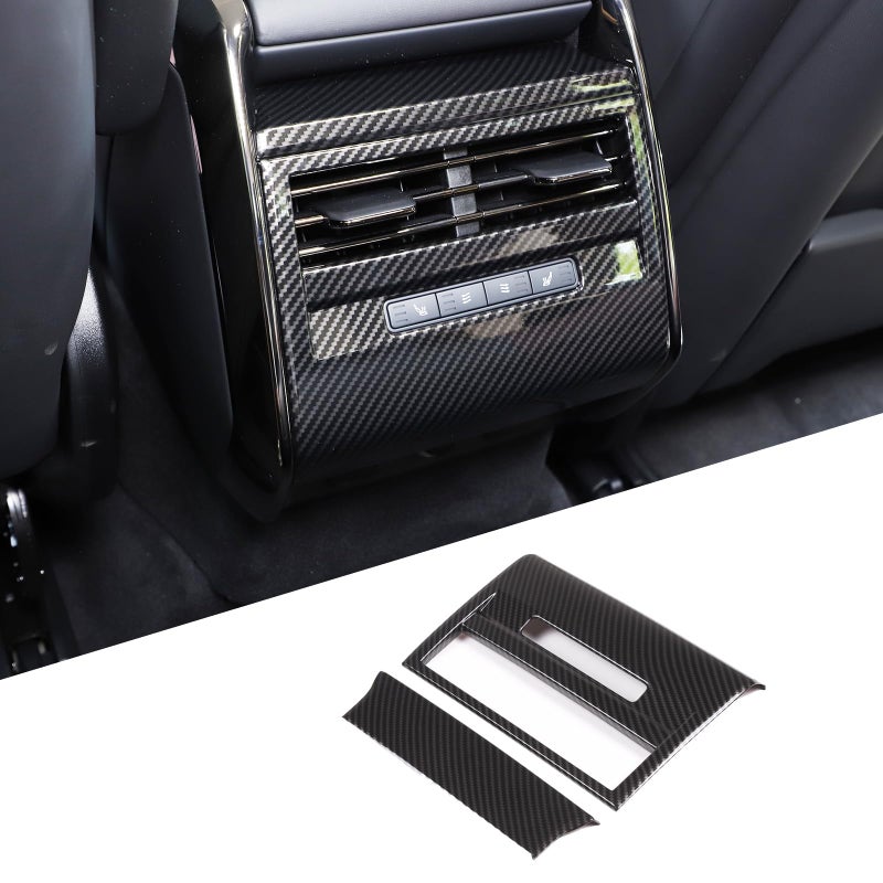 Heutamo Rear Armrest Air Conditioning Outlet Vent Trim Frame Compatible with Land Rover Range Rover Sport Accessories 2023 2024AC Vent Air Outlet Cover Trim Accessories