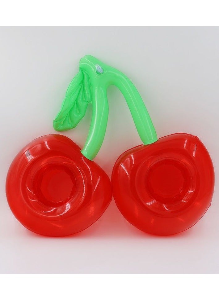 Loquat Double Cherry Shape Inflatable Swimming Pool Portable Cup Holder - Image 5