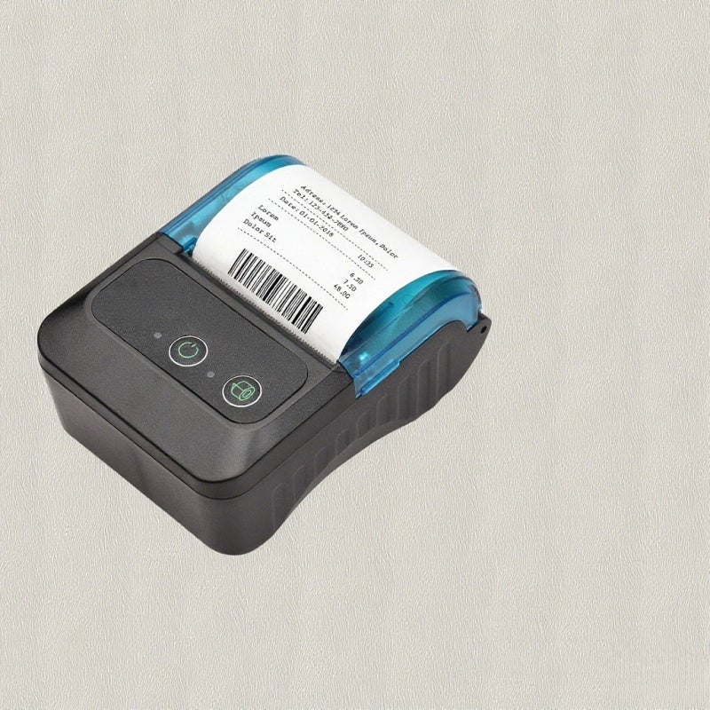 Mobile BT Thermal Receipt Printer - 57mm Paper Width 203dpi Resolution 1500mAh Battery For Small Business, Restaurant, Delivery And Mobile On-the-Go Use - Image 1