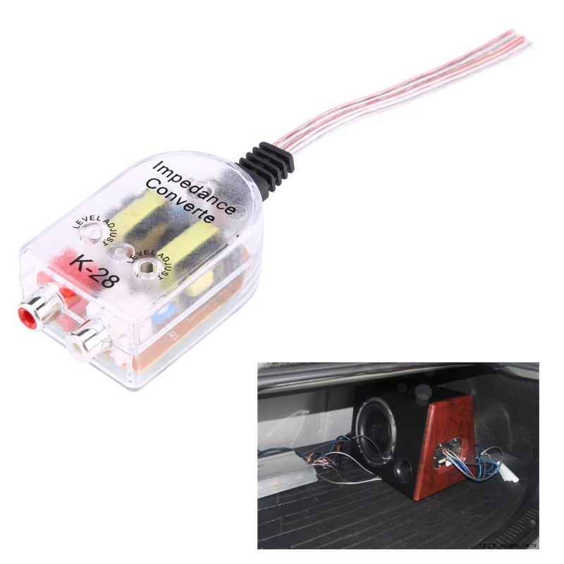 High Audio to Low Audio Converter for Car CD VCD DVD Player - Compact Plug and Play Subwoofer Converter with Wiring Diagram for Vehicles Without RCA Output - Image 5