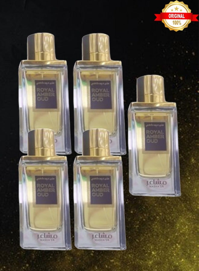 ماش 5 قطع عطر رويال عنبر عود 100 مل - Image 1