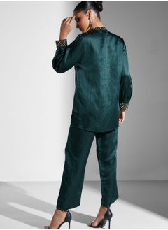 Threadz by Ajooni Embellished Blouse And Pant Set  - Image 2