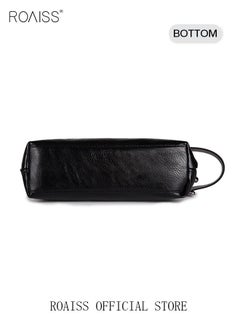 roaiss Men's Casual Clutch Bag of Business Made of PU Leather Mobile Phone Bag  - Image 4