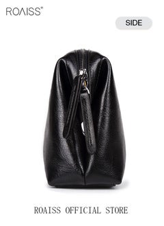 roaiss Men's Casual Clutch Bag of Business Made of PU Leather Mobile Phone Bag  - Image 5