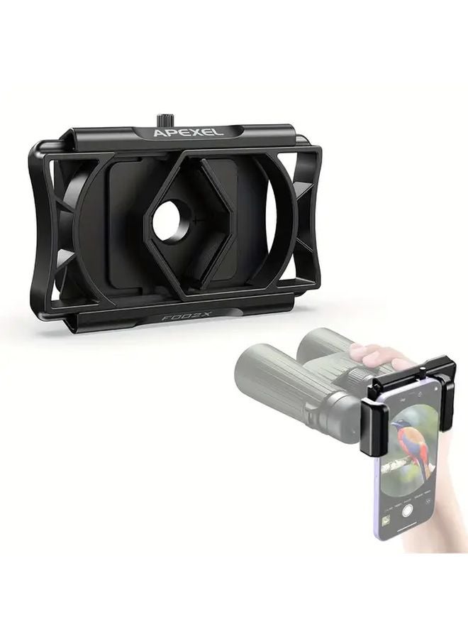 Apexel Black Smartphone Adapter For Telescope Easy Operation Quick Installation Portable - Image 1