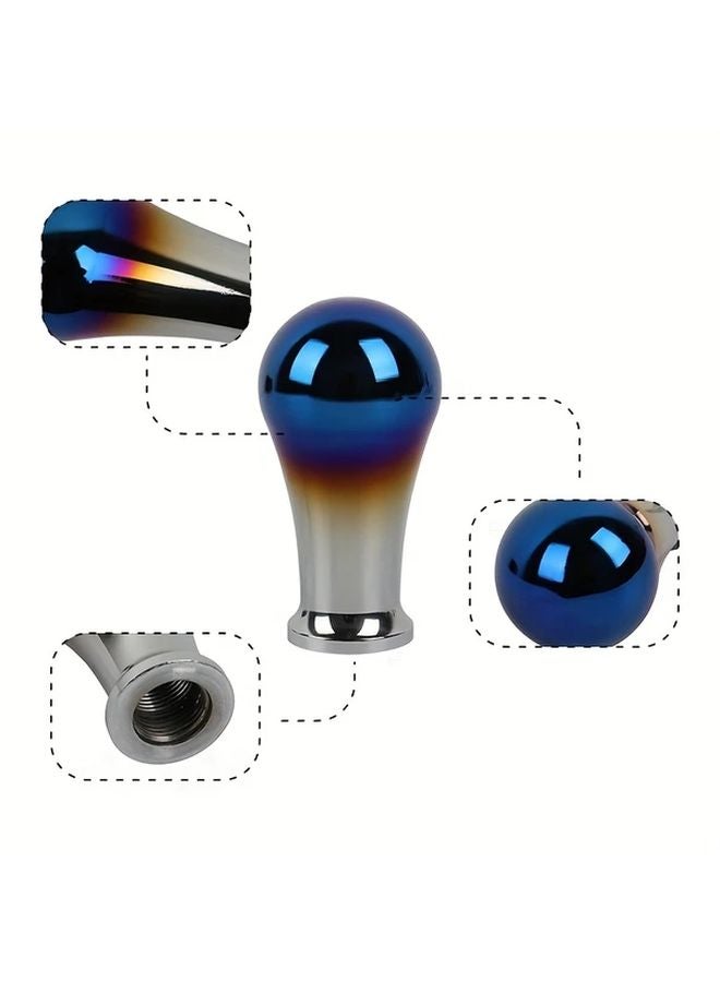Baked Blue JDM Style Aluminum Gear Shift Knob with 3 Adapters M8 M10 M12 - Image 4