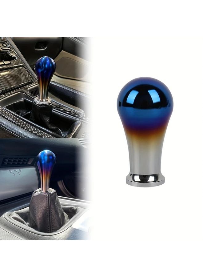 Baked Blue JDM Style Aluminum Gear Shift Knob with 3 Adapters M8 M10 M12 - Image 1