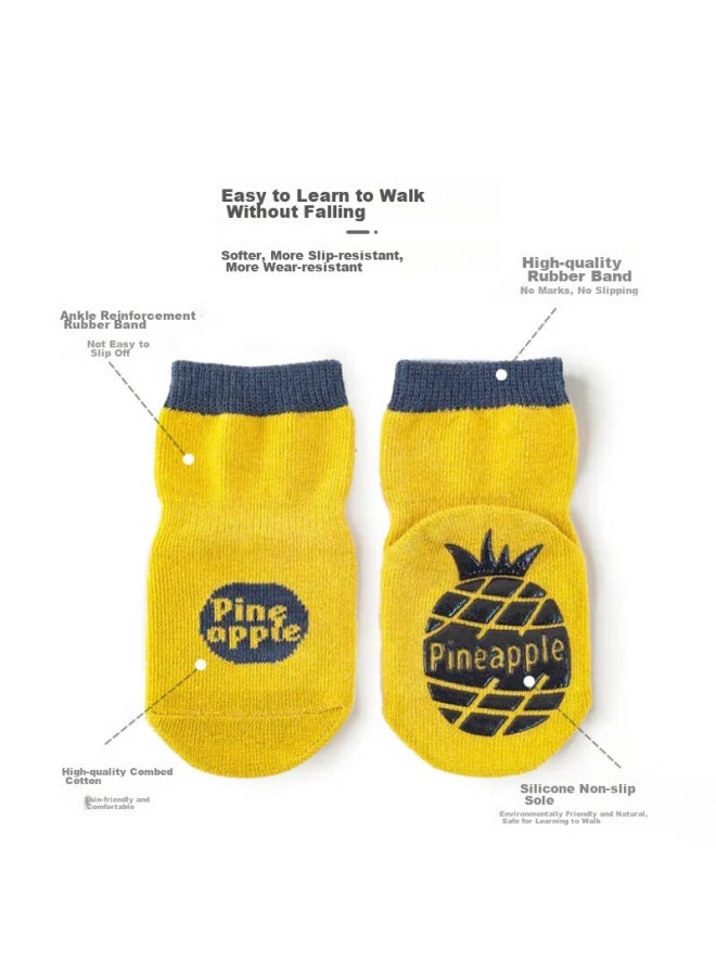 9i9 Baby Socks, Spring And Summer Infant Floor Socks, Glue Socks, Children's Cotton Socks, Loose-top, 3 Pairs, 1-3 Years Old, A353 - Image 3