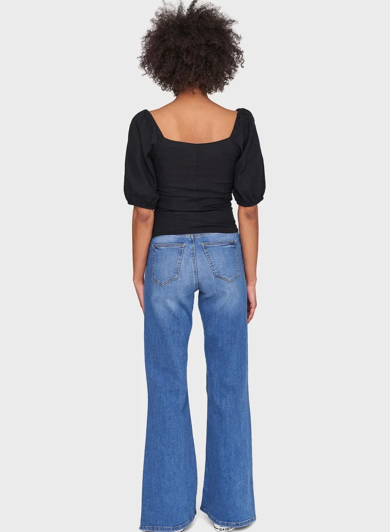 NOISY MAY Sweetheart Neck Top