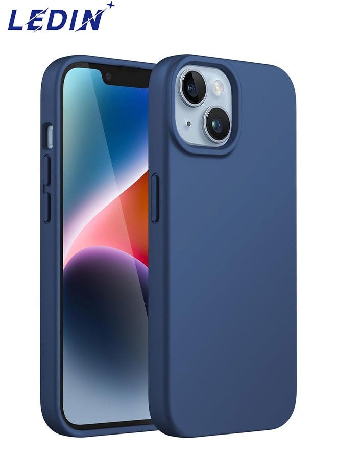 LEDIN Silicone Case for iPhone 14 Plus Silky Soft Touch Full Body Protective Phone Case Shockproof Cover with Microfiber Lining - Image 1