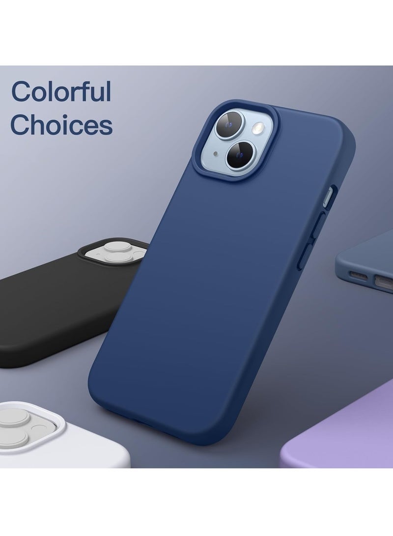LEDIN Silicone Case for iPhone 14 Plus Silky Soft Touch Full Body Protective Phone Case Shockproof Cover with Microfiber Lining - Image 2