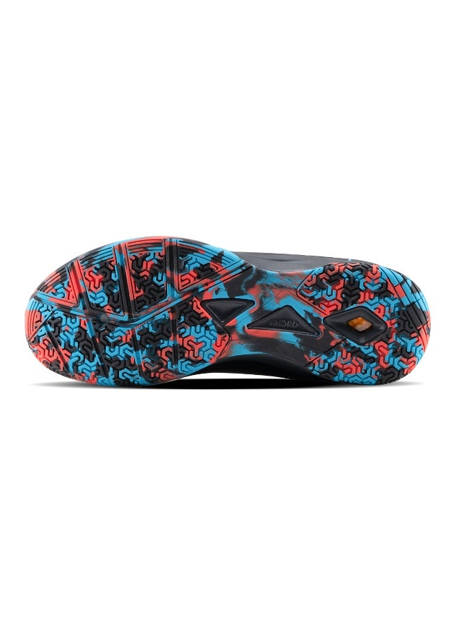 HUNDRED Raze Elite Unisex Badminton Shoes (Non Marking)Also Perfect Table Tennis,Volley,Basketball&Indoor Sport|Lightweight & Durable|X-Cushion,Active Grip Sole (Black/Blue/Red) EUR 41 - Image 2