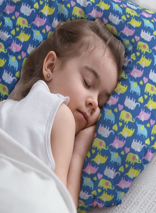 Kradyl Kroft Toddler Pillow with 100% Cotton Removable Cover - 20 X 15 Inches | Children Pillows | Baby Pillows - Dancing Elephants - Image 2