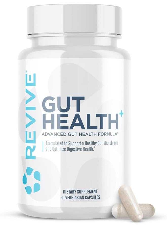 ريفايف جوت هيلث+ | تركيبة دعم يومي متقدمة للجهاز الهضمي | صحة هضمية مثالية وامتصاص مثالي للعناصر الغذائية | مزيج من البريبايوتكس والبروبيوتكس والإنزيمات الهاضمة | نباتي، خالٍ من الغلوتين | 60 كبسولة - Image 1