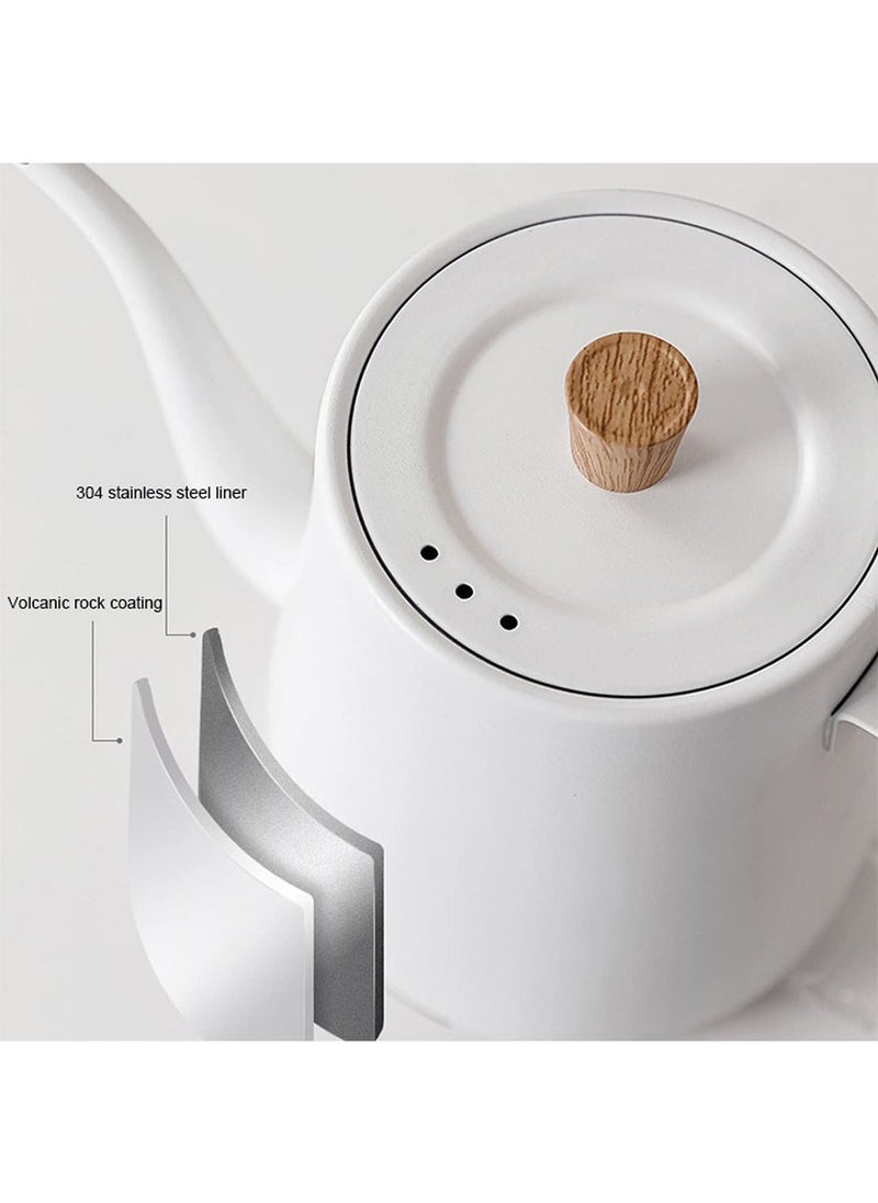GT-Wheel - Electric Gooseneck Pour Over Kettle for Coffee and Tea Pot Ultra Fast Boiling Stainless Steel White - Image 1