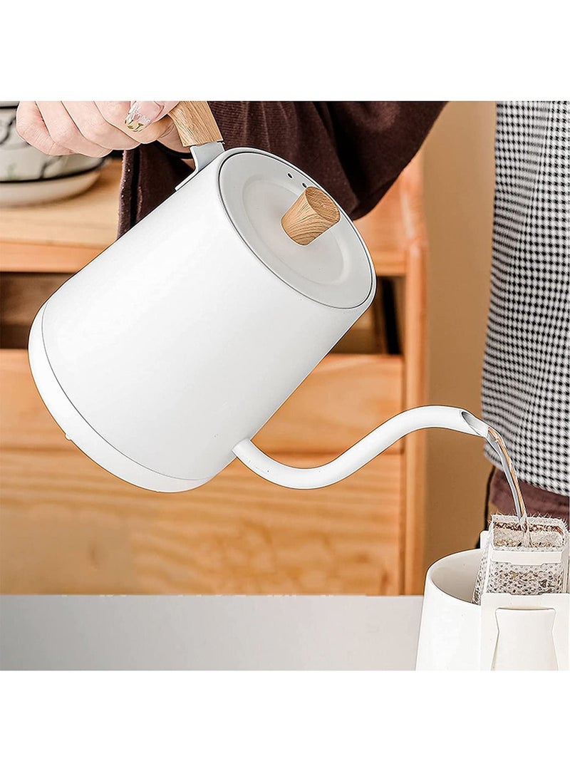 GT-Wheel - Electric Gooseneck Pour Over Kettle for Coffee and Tea Pot Ultra Fast Boiling Stainless Steel White - Image 1