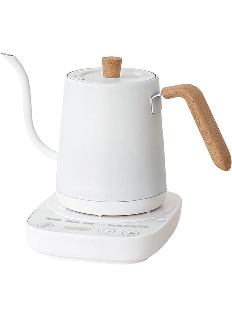 GT-Wheel - Electric Gooseneck Pour Over Kettle for Coffee and Tea Pot Ultra Fast Boiling Stainless Steel White - Image 1