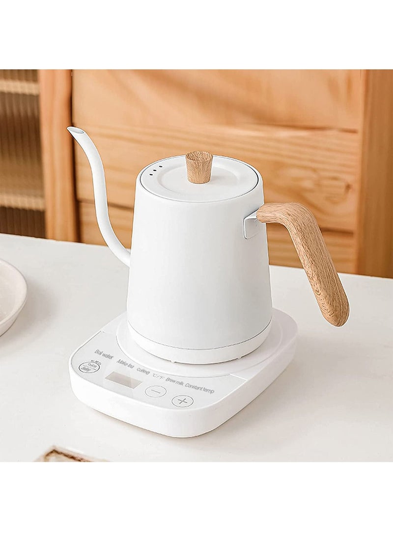 GT-Wheel - Electric Gooseneck Pour Over Kettle for Coffee and Tea Pot Ultra Fast Boiling Stainless Steel White - Image 1