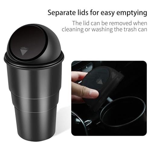 Rylan Car Dustbin | Dustbin for Car | Car Trash Bin | Car Bin | Car Trash Can | Car Bin Trash | Mini Car Trash Bin | Portable Trash Can for Car, Home, Office (Black) - Image 2