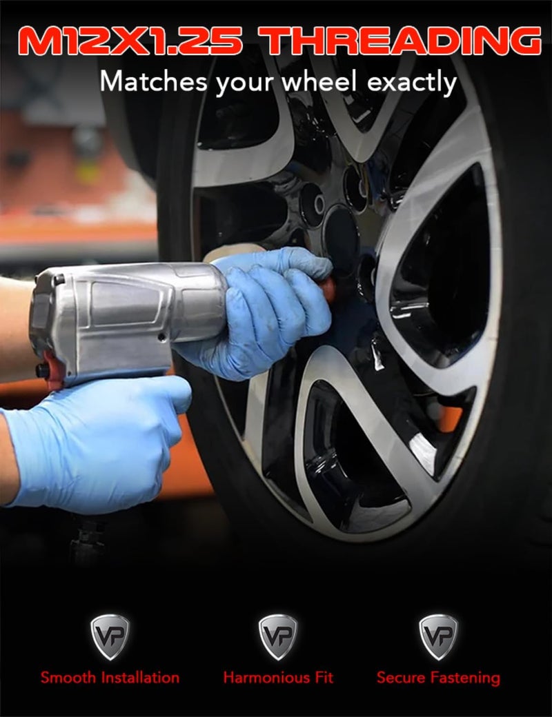 Veritek Performance Chrome Acorn Bulge Tuner Wheel Locks - Image 5