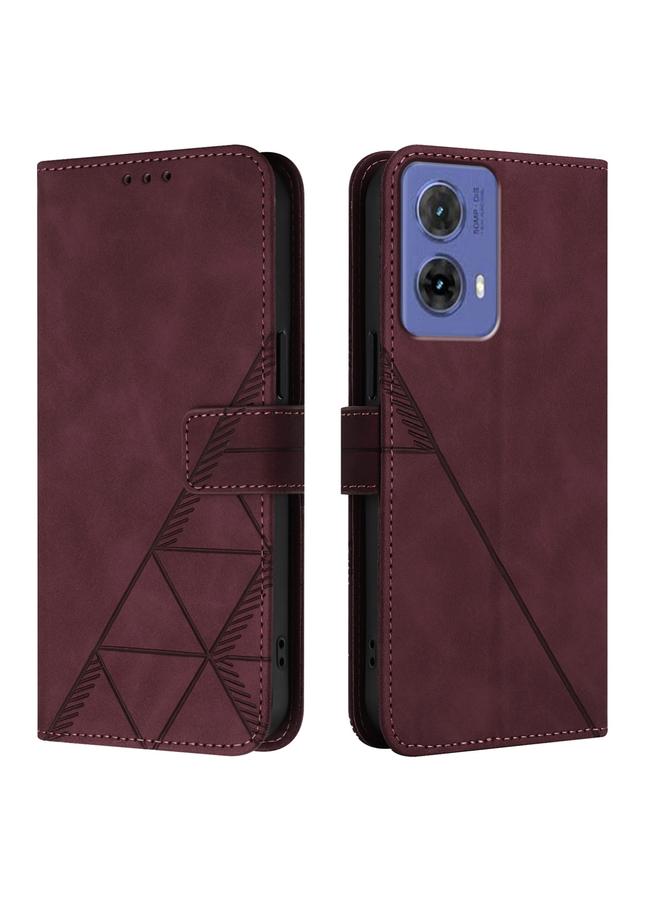 إيروريكس جراب هاتف موتورولا موتو جي 85 كروس بودي من الجلد المنقوش ثلاثي الأبعاد - Image 2