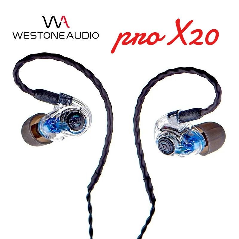 Westone Pro X20 Wired Earphones 3.5mm, Blue Transparent - Image 5