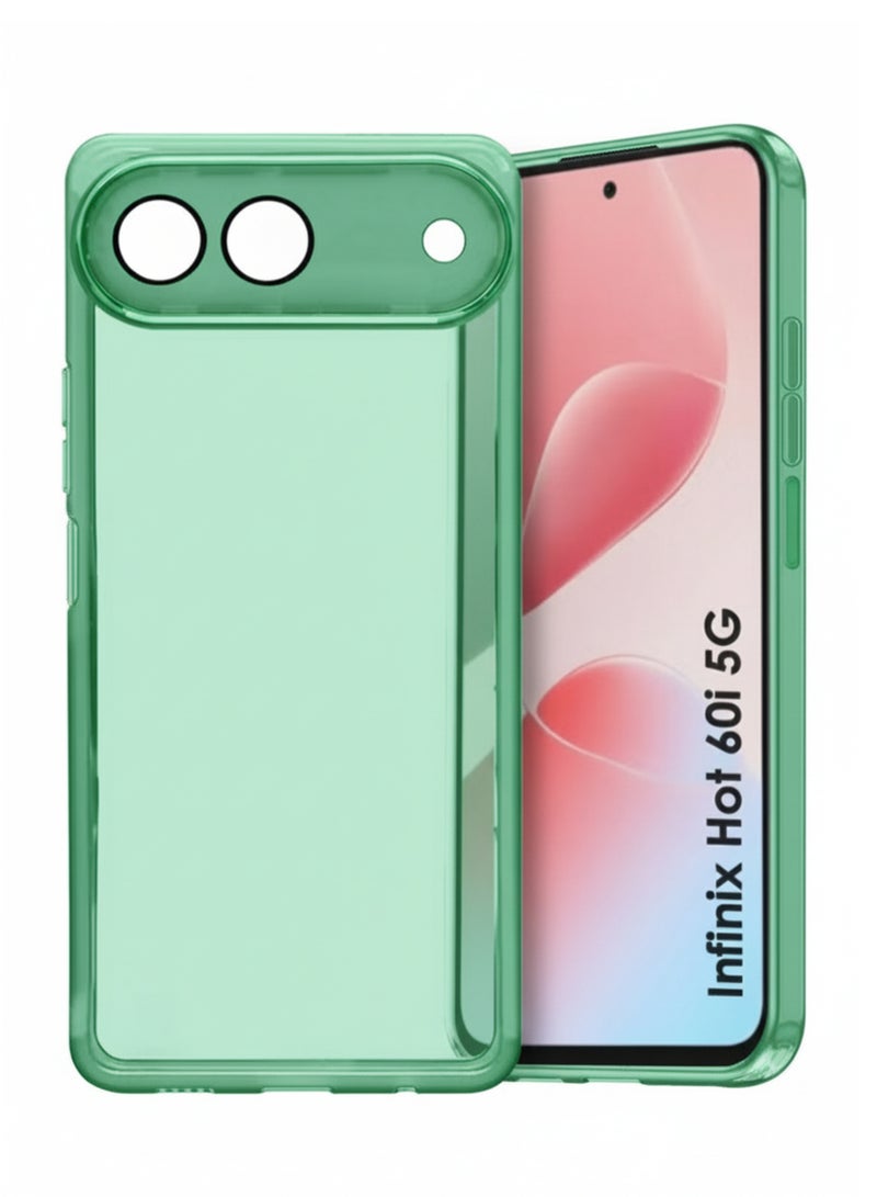 Infinix Hot 60i 5G Silicone Back Case Cover - TPU Silicone Case, Durable & Accurate Cut-outs - Scratch, Dust & Smudge Protection, Shockproof & Water-Proof Cover for Infinix Hot 60i - Green - Image 1