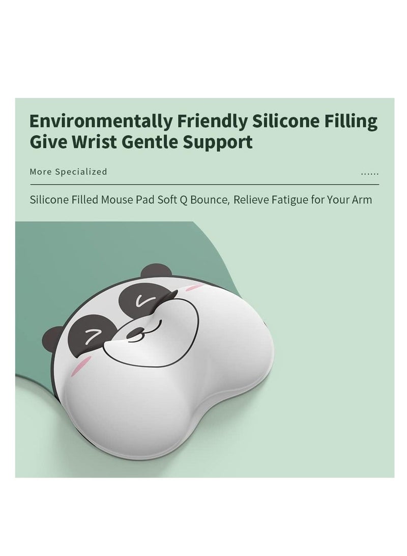 DUNISO Ergonomic Mouse Pad With Wrist Support, Panda Animal Mouse Pad, Non Slip PU Base 3D Gel Mouse Pad Wrist Support For Office Computer Laptop, Cute Panda Mousepad(Panda) - Image 5