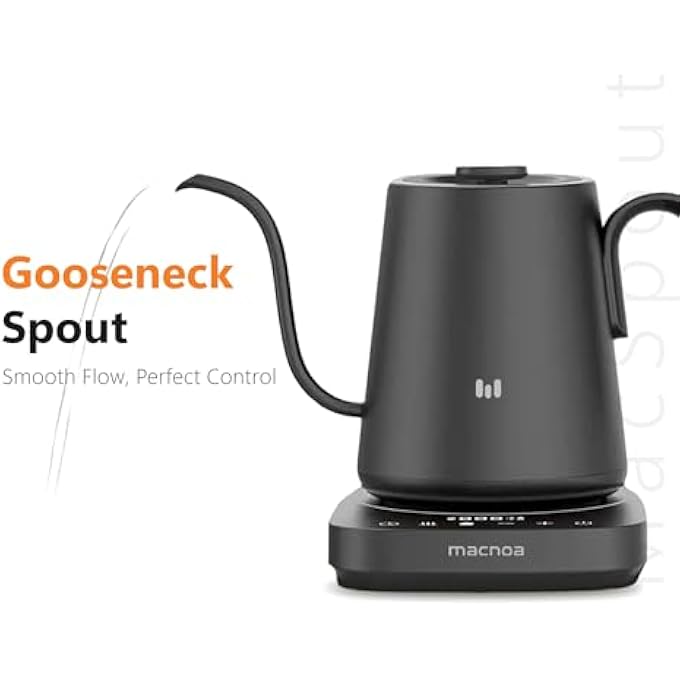 macnoa Macspout Electric Gooseneck Kettle 800Ml  Adjustable Temperature 40C100C Keep Warm Function Precision Pour Spout Stainless Steel Pour Over Coffee  Tea Kettle - Image 3