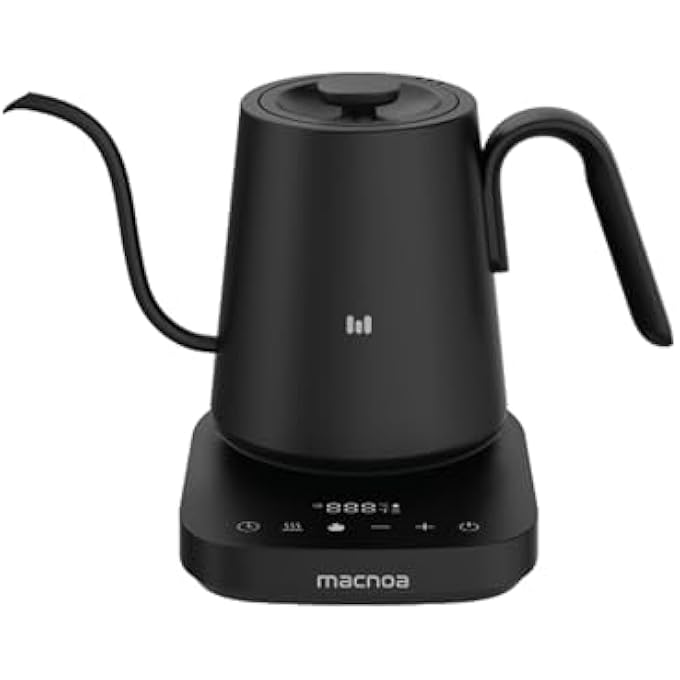 macnoa Macspout Electric Gooseneck Kettle 800Ml  Adjustable Temperature 40C100C Keep Warm Function Precision Pour Spout Stainless Steel Pour Over Coffee  Tea Kettle - Image 1