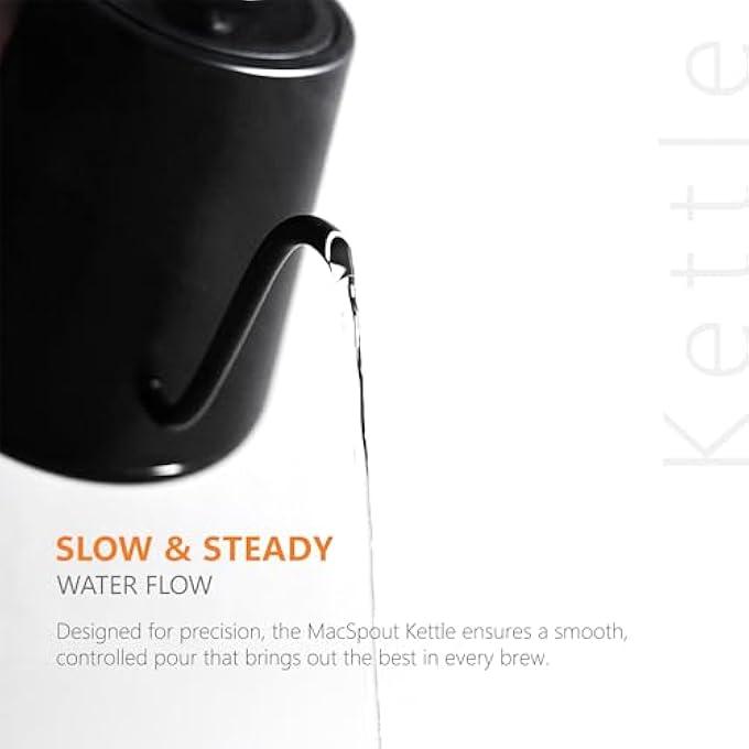 macnoa Macspout Electric Gooseneck Kettle 800Ml  Adjustable Temperature 40C100C Keep Warm Function Precision Pour Spout Stainless Steel Pour Over Coffee  Tea Kettle - Image 5