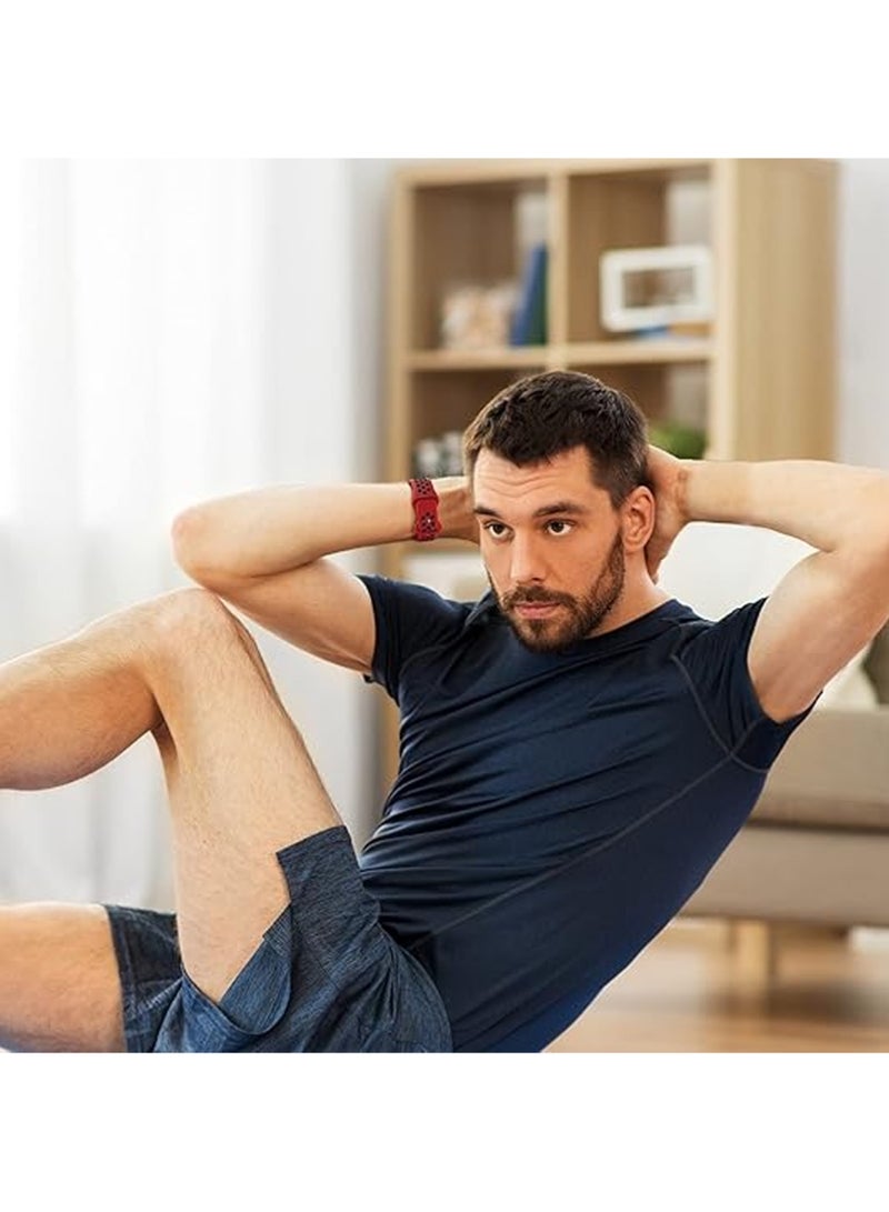 إكس ليفيل مجموعة من 4 أساور رياضية متوافقة مع ساعات أبل 38 مم، 40 مم، 41 مم، 42 مم، 44 مم، 45 مم، 49 مم، أساور سيليكون ناعمة مقاومة للماء، أساور رياضية بديلة، متوافقة مع ساعات أبل 8، 7، 6، 5، 4، 3، 2، 1 (41/40/38 مم) - Image 4