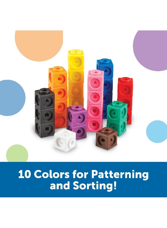 Learning Resources Mathlink Cubes, Set Of 100, Ages 5+, Hands-On Stem Math Learning For Counting, Sorting & Patterns - Image 3