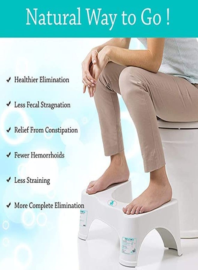 KREZON Western Toilet Squat Stool Non-Slip Height Adjustable Comfortable Foot Step for Potty Training Kids and Adults (White) - Image 5