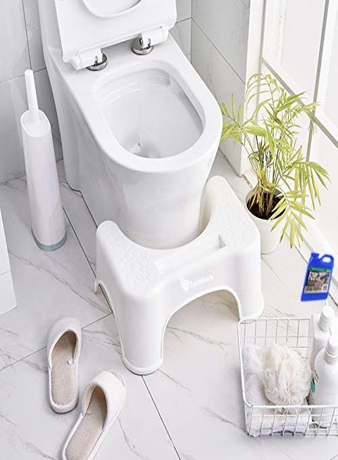 KREZON Western Toilet Squat Stool Non-Slip Height Adjustable Comfortable Foot Step for Potty Training Kids and Adults (White) - Image 4