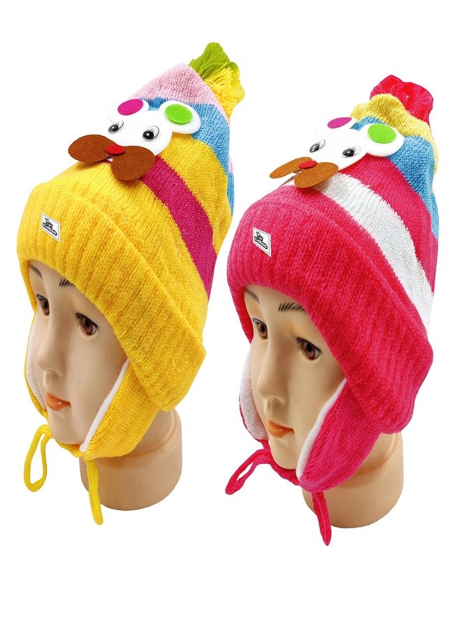Kidbee قبعة صوفية للأطفال الرضع من كيدبي (12-18 شهرًا، لون راني، أصفر) - Image 4