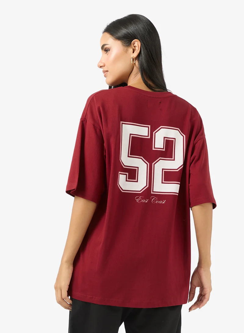 Ginger Oversize Varsity Graphic T-Shirt