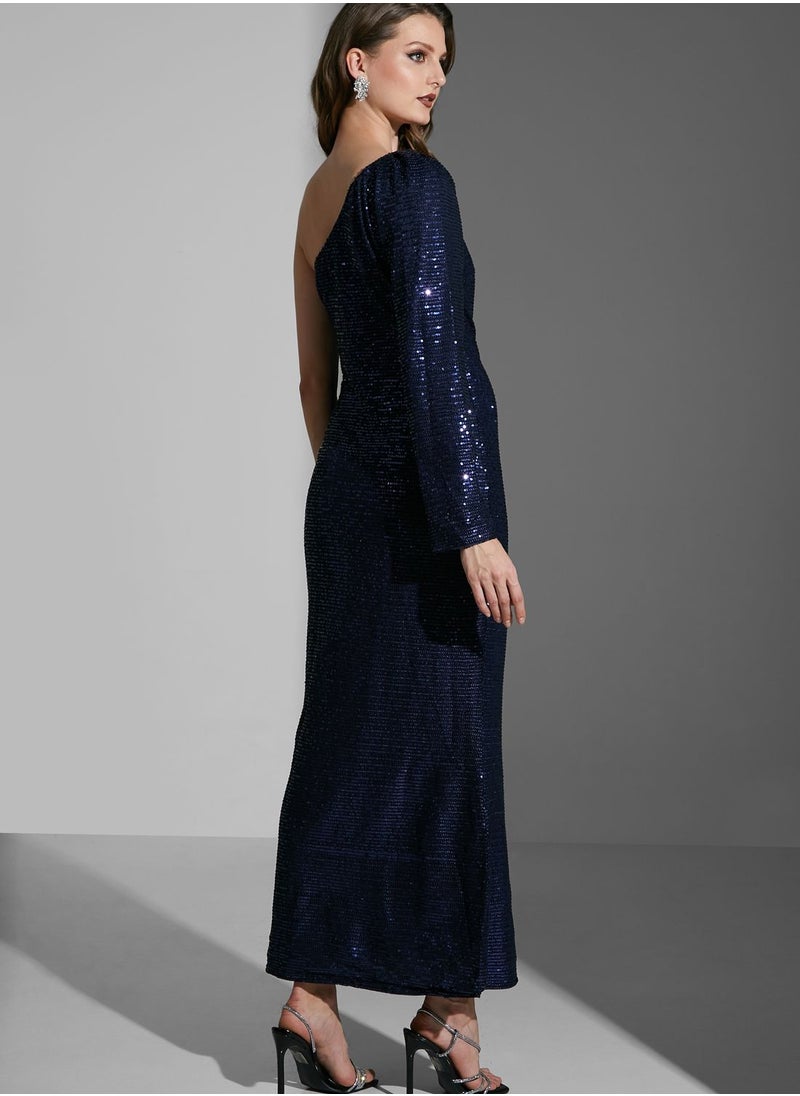 Ella Limited Edition Shimmer One Shoulder Dress  - Image 2