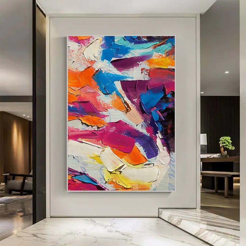 ماركتنا لوحة قماشية بتصميم الفن البوهيمي مع برواز مجوف مقاس (60×90) قطعة واحدة - Image 1