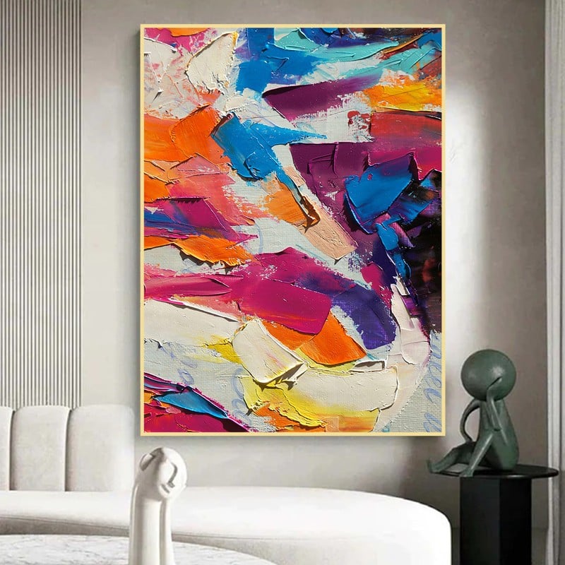 ماركتنا لوحة قماشية بتصميم الفن البوهيمي مع برواز مجوف مقاس (60×90) قطعة واحدة - Image 3